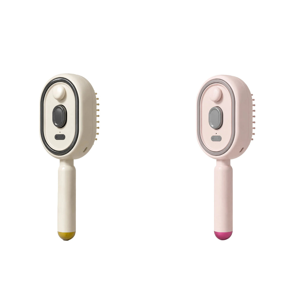 Electric Spray Air Cushion Massage Comb – Hydrating & Anti-Static Electric Massage Comb Oasis Select Off-whiteAndPink