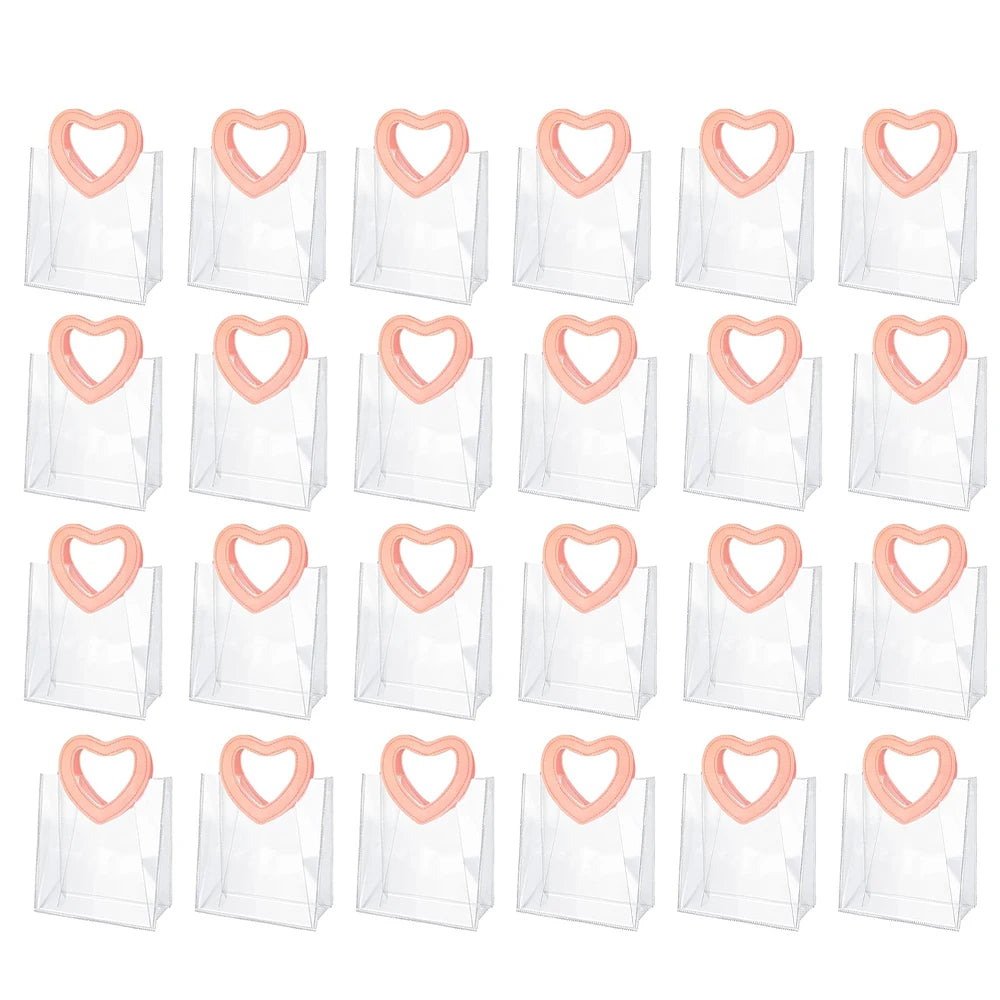 6/12/24 gift bags, high-end heart-shaped handle bag holiday tote bags for parties, New Year weddings Valentine's Day, Christmas Oasis Select 24pcs 20x18cm