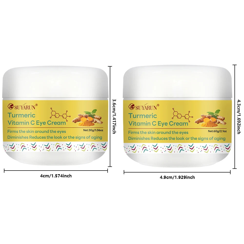 SUYARUN Eye Cream with Turmeric And Vitamin C - Dark Circle Treatment Anti-Aging Hydrating And Brightening Formula for Eye Care. Oasis Select