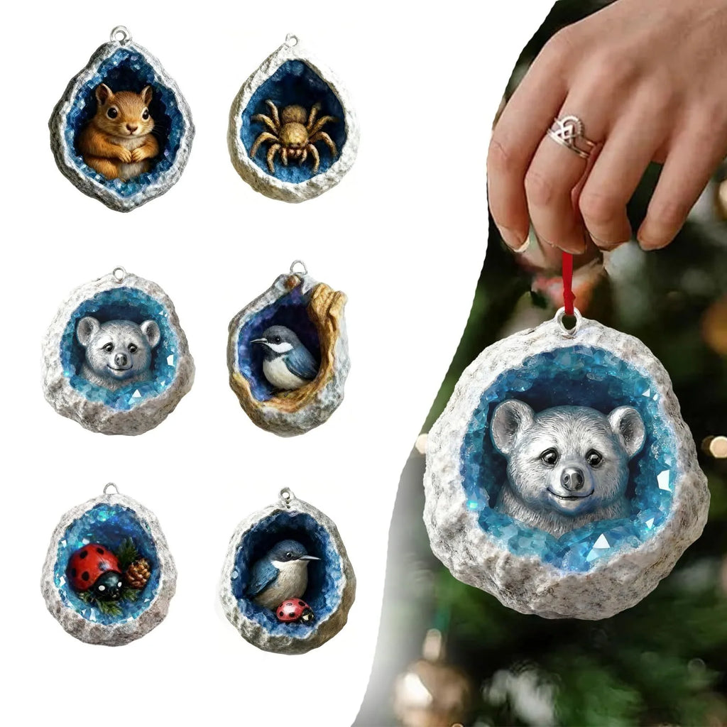 Acrylic 2D Animal Christmas Ornaments – Koala, Bird & More