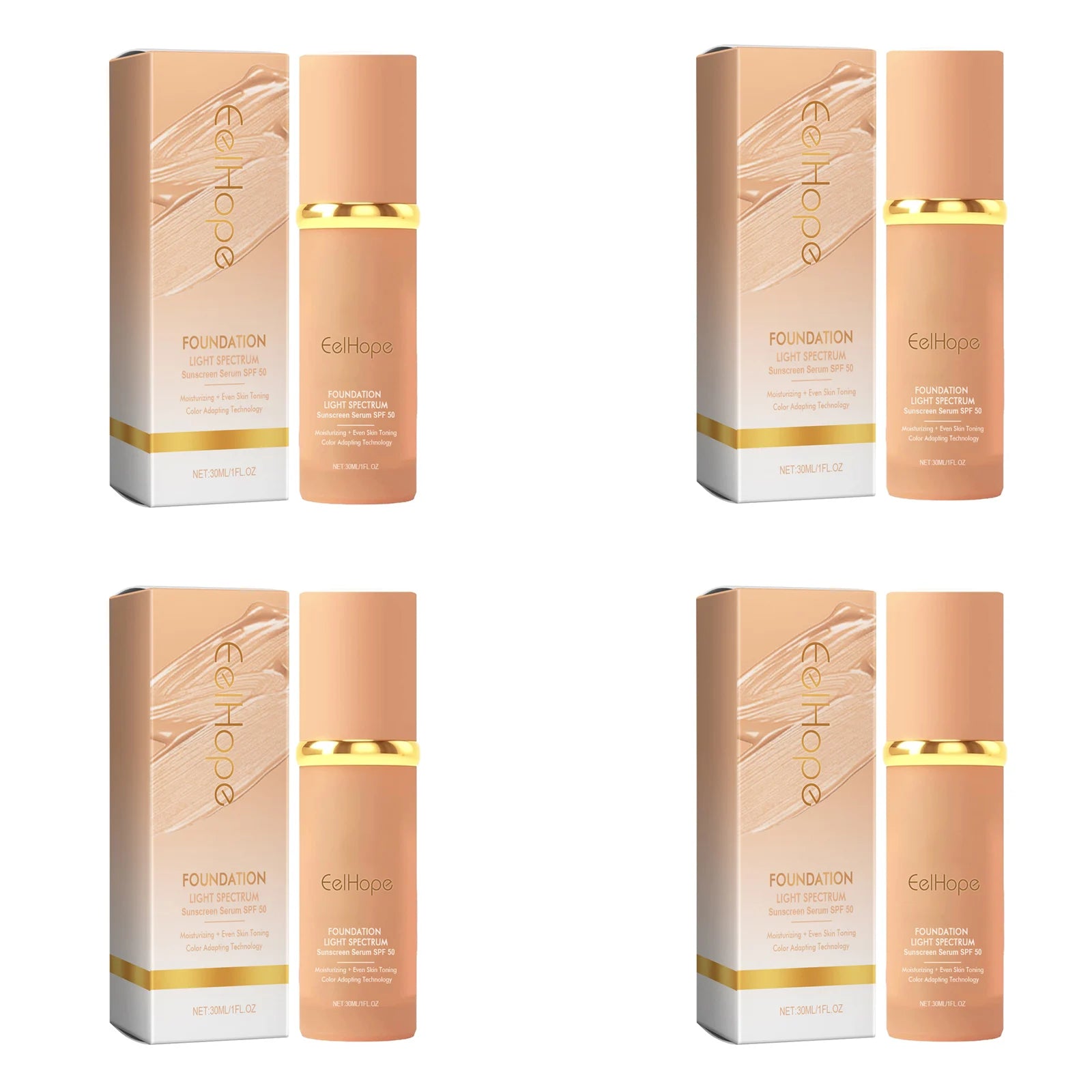 Eelhope Color-Changing Foundation – Full Coverage & Hydrating Liquid Foundation Oasis Select Buy 2 Get 2 Free