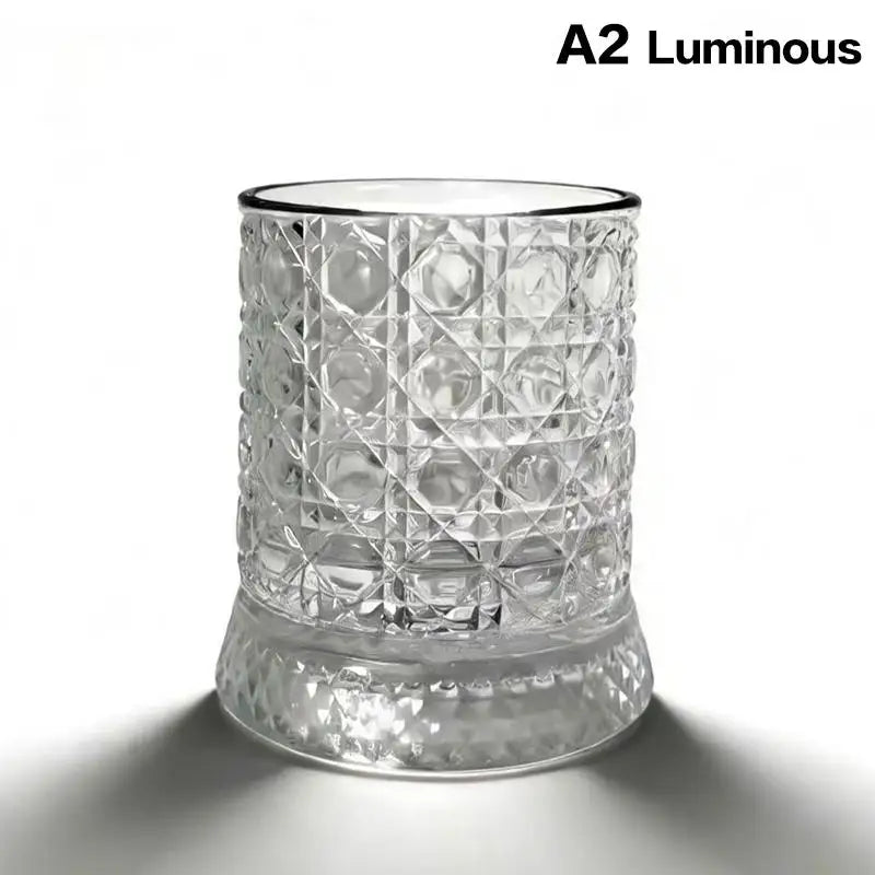 Vintage Glass 360 ° Rotating Glass Cup With Base Creative Glowing Rotation Glass Light Luxury Glass Brandy Wine Cup Glassware Oasis Select A2 201-300ml