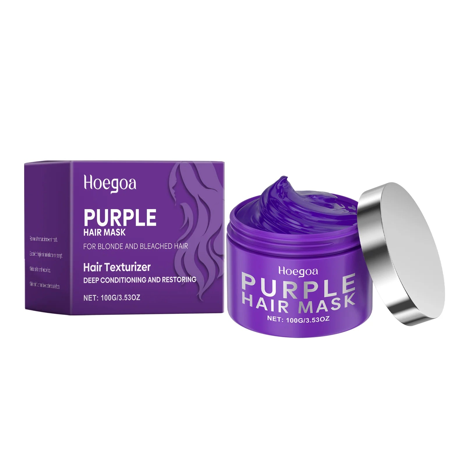 HOEGOA Purple Keratin Hair Mask – Toning, Repair & Frizz Control Keratin Hair Mask Oasis Select