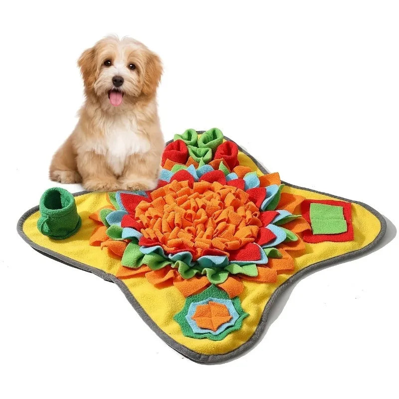 New Pet Sniffing Mat Dog Puzzle Training Hidden Food Blanket Slow Food Mat Self Soothing and Stress Relieving Sniffing Mat Oasis Select