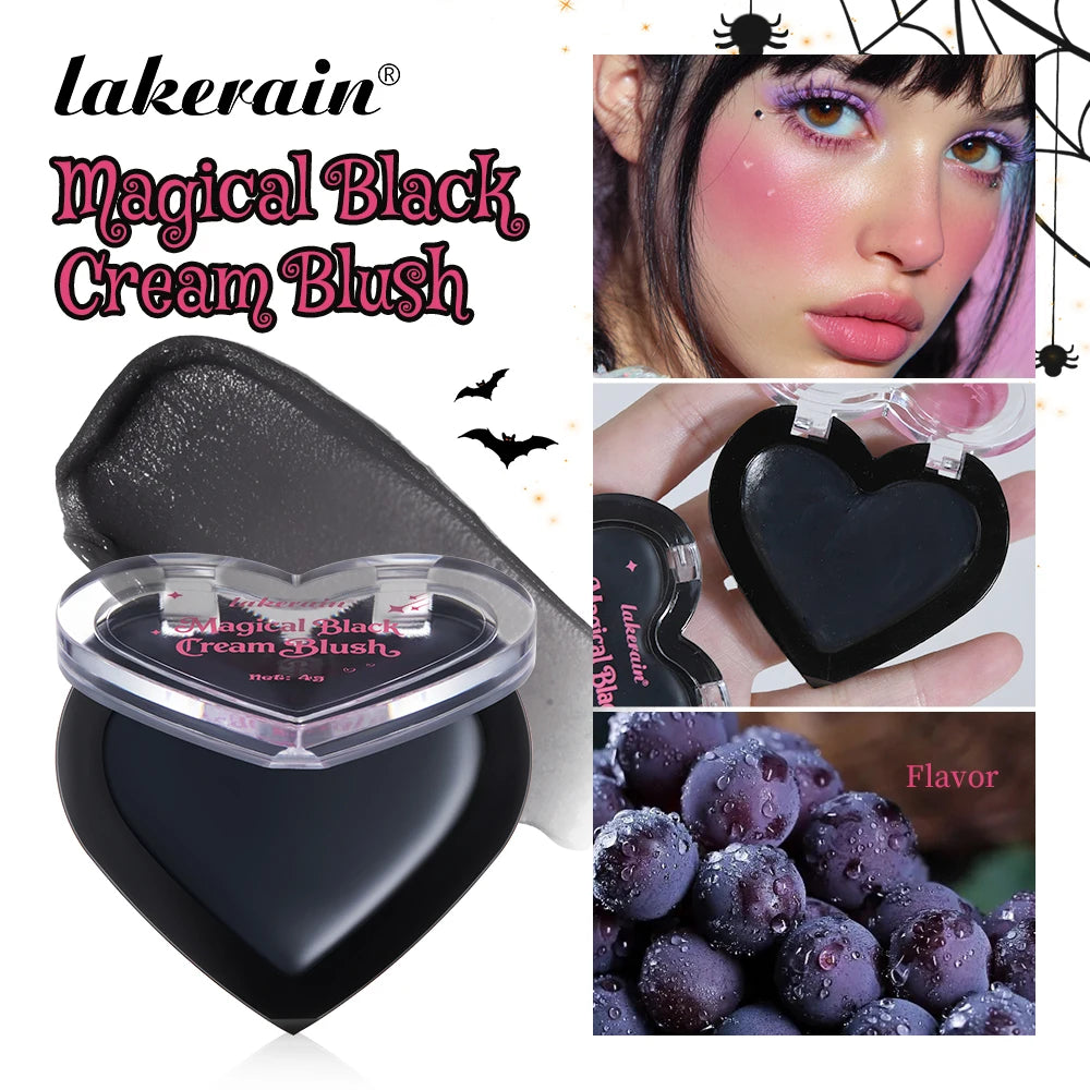 PH Color Changing Magical Black Cream Long-wearing Blush Cheeks Lips Natural Pink Moisturize Long Lasting Makeup Cosmetics Oasis Select