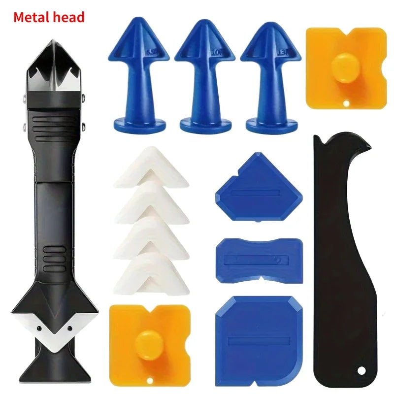 Versatile 15pcs Silicone Caulking Set: Professional, Precision Tools for Kitchens, Bathrooms - Durable and Easy to Use Oasis Select SKJS-C01-27