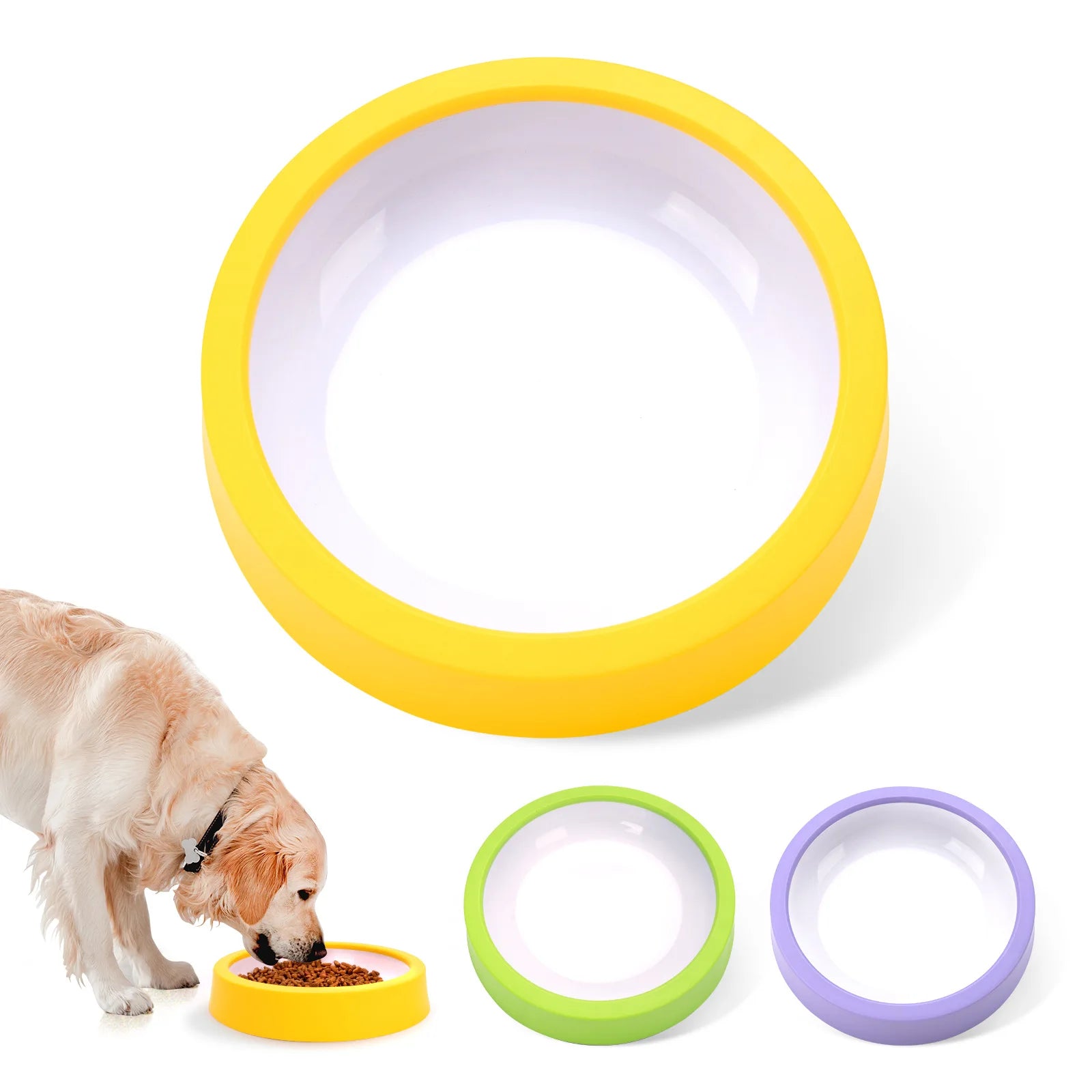 Pet cat and dog feeding bowl, small and medium-sized dog anti-spill dog bowl, PP material, easy to clean Oasis Select