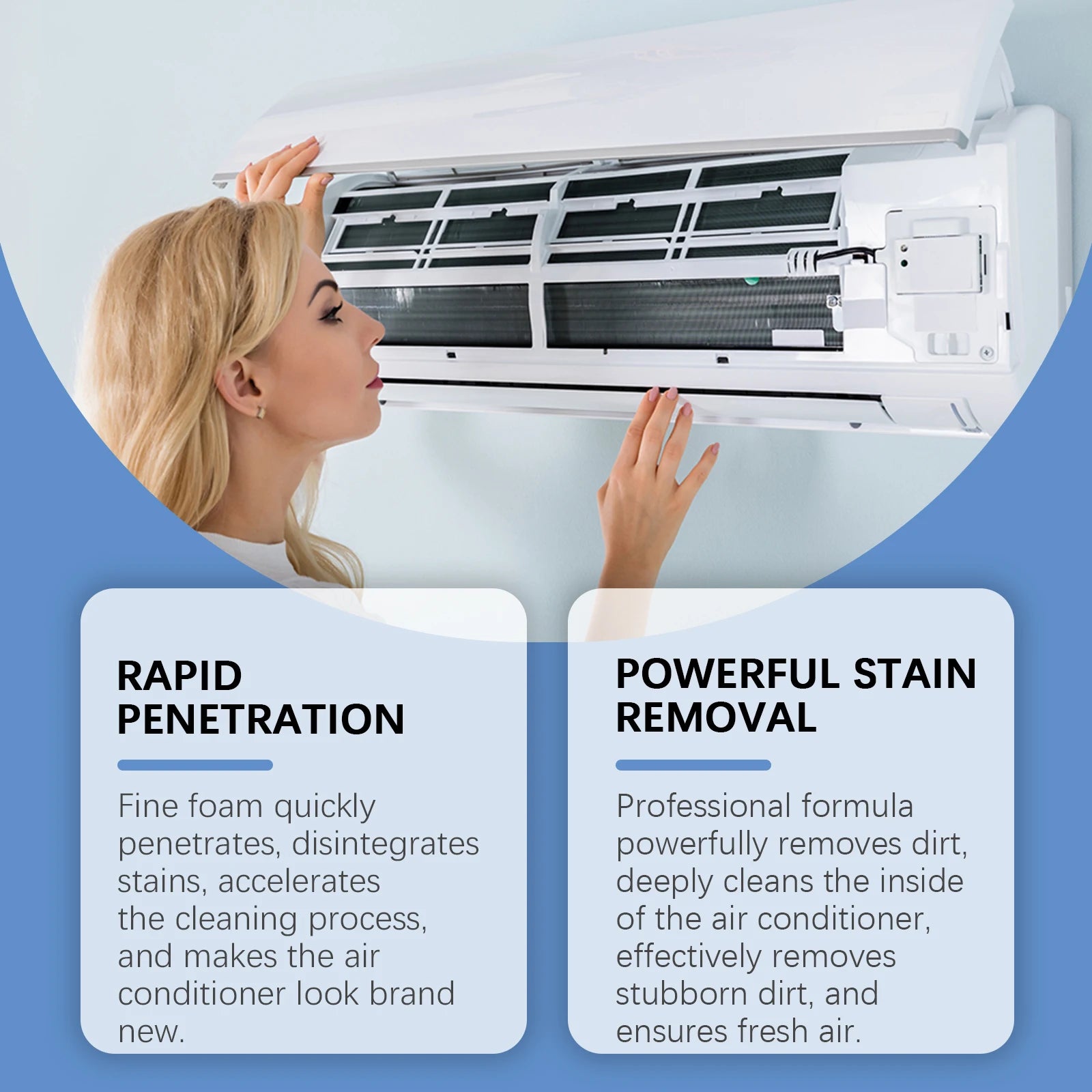 60ml Air Conditioner Cleaner Spray Condenser Coil Cleaning Deodorizer Air Conditioner Foam Coil Cleaner Cleaner Stain Remover ﻿ Oasis Select