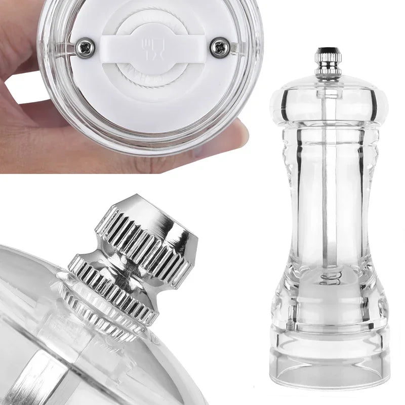 Acrylic Pepper Mill & Salt Shaker Set – Ceramic Grinder Combo Salt & Pepper Mill Set Oasis Select