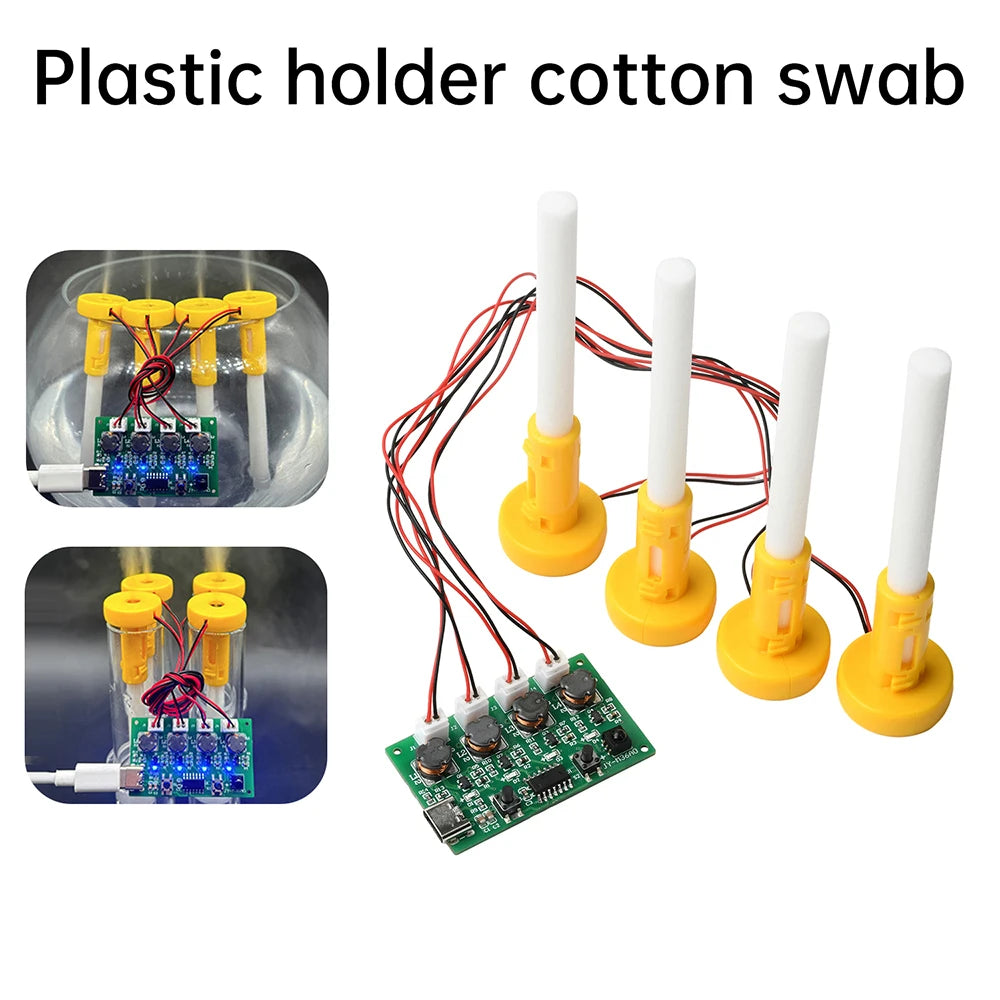 DC 5V RF infrared Remote Control 4 Spray Humidifier Module Atomization Control Board DIY Ultrasonic Atomizer Type C interface Oasis Select