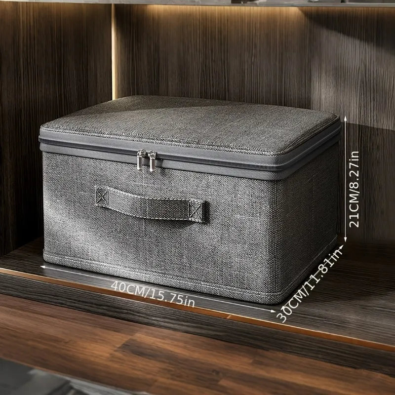 Stackable Foldable Fabric Storage Boxes with Lids and Handles Rigid and Foldable Storage Boxes Clothing Lockers Under-Bed Storag Oasis Select 40cm