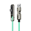 Newest USB To Type C 240W Fast Charging Cable Phone Tablet Foldable Holder Charging Cable Folding Bracket Earphone Data Wire Oasis Select BL 1.2m