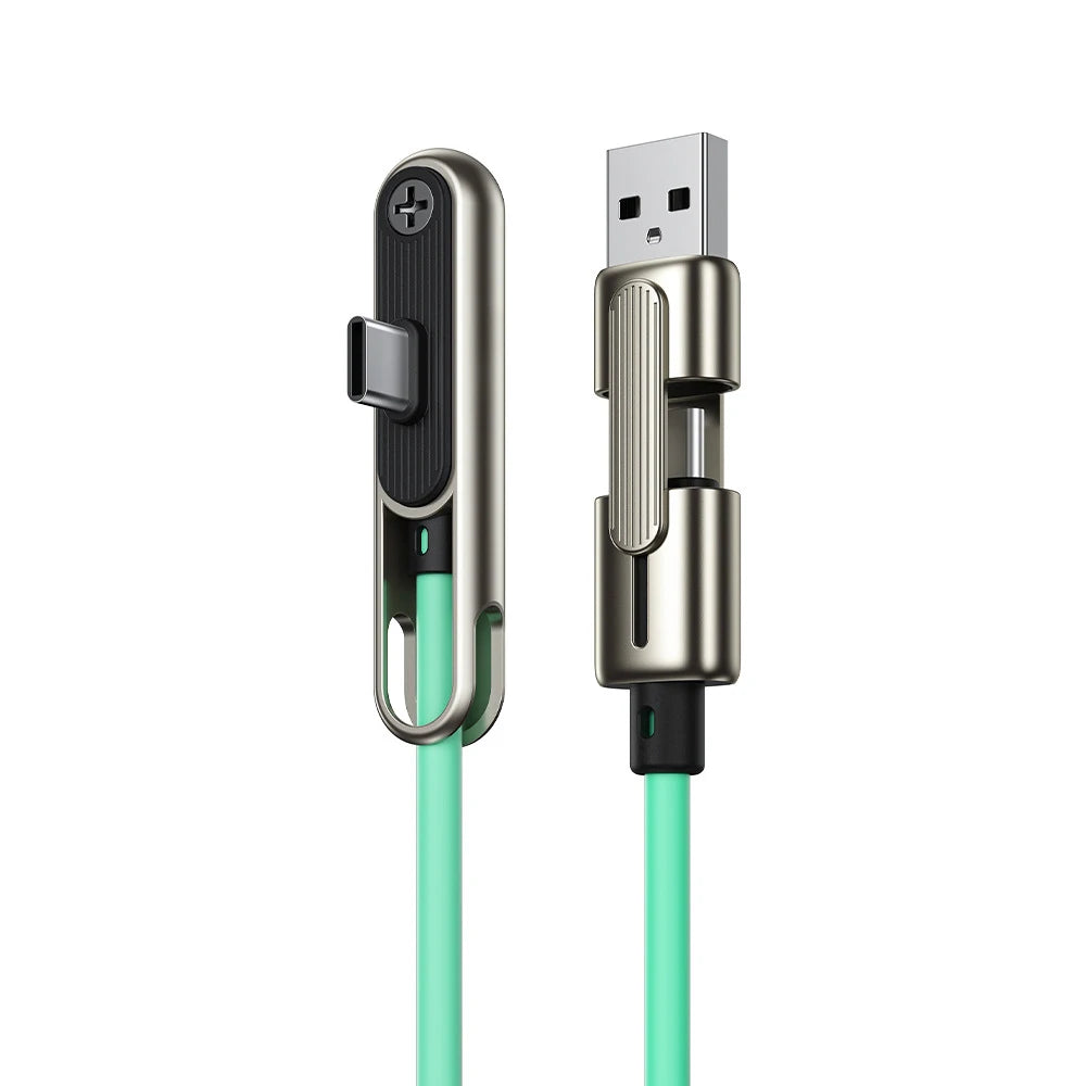 Newest USB To Type C 240W Fast Charging Cable Phone Tablet Foldable Holder Charging Cable Folding Bracket Earphone Data Wire Oasis Select BL 1.2m