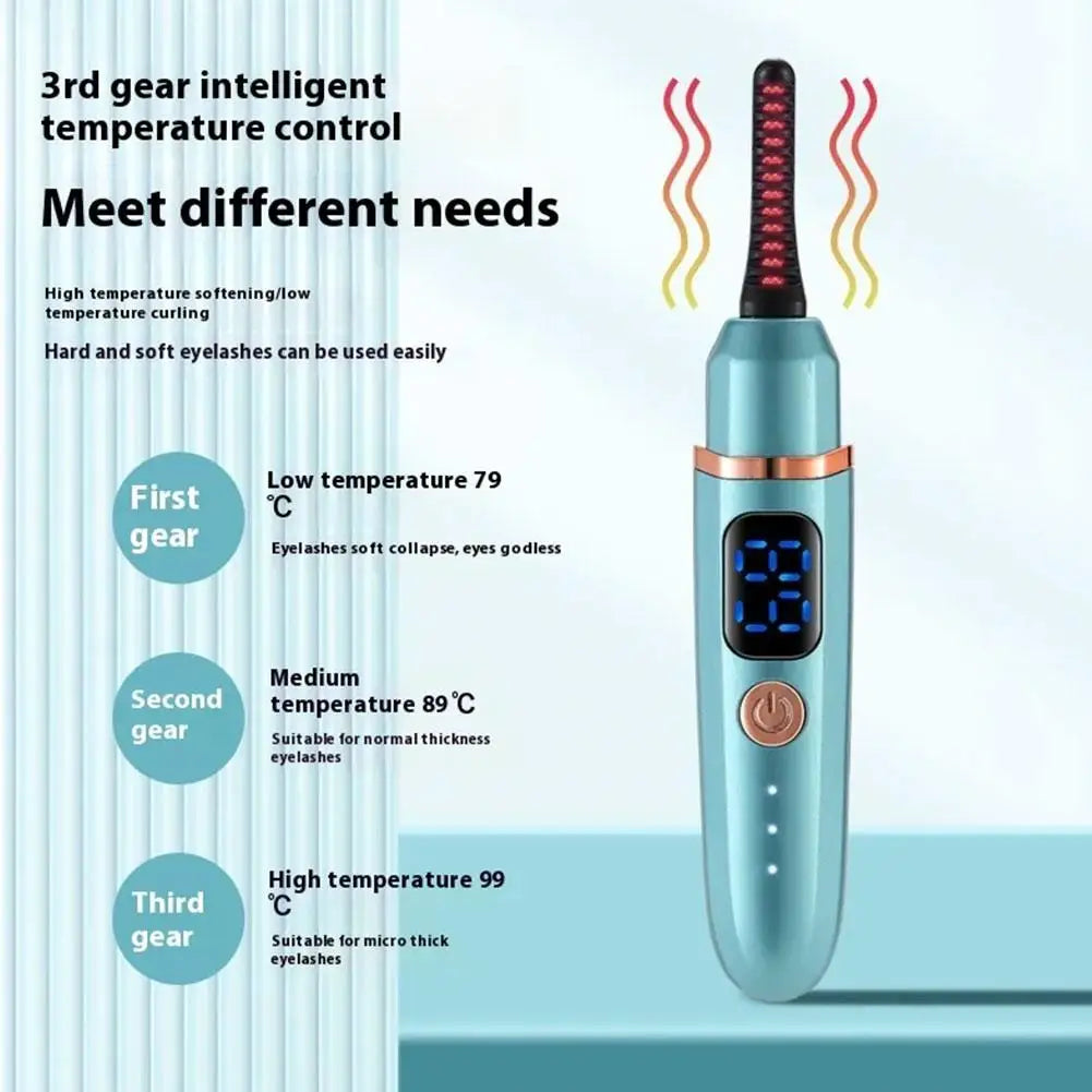 Portable Electric Eyelash Curler Heated Safety Eyelash Curle Mini Fast Heating Long Lasting Makeup Tool Oasis Select