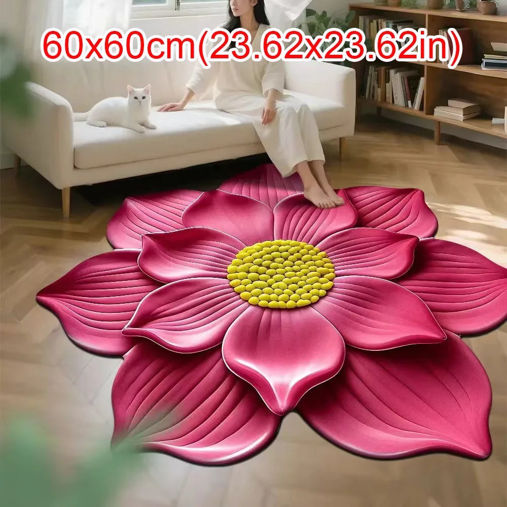Sunflower Shaped Non-Slip Soft Carpet Mat 60x60cm | Home Décor
