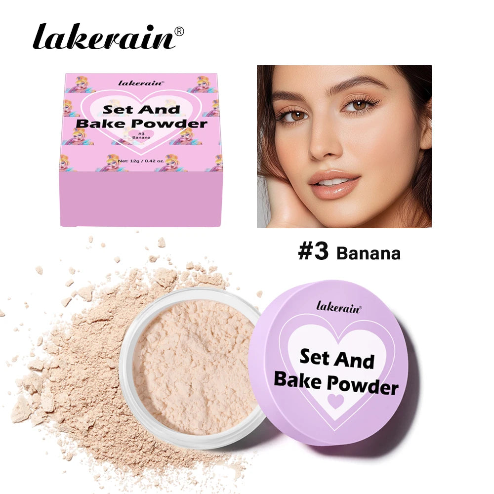Loose Baking Setting Powder Long Lasting Oil Control Natural Face Matte Waterproof Brightening Loose Powder Makeup Cosmetics Oasis Select 3 Banana