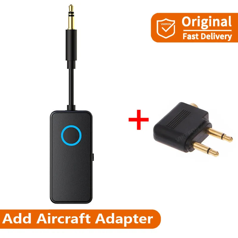 Portable Bluetooth 5.4 Transmitter Dual-Mode (TX/RX) Low-Latency Connection 3.5mm AUX Receiver Built-in Microphone Oasis Select Add Aircraft Adapter