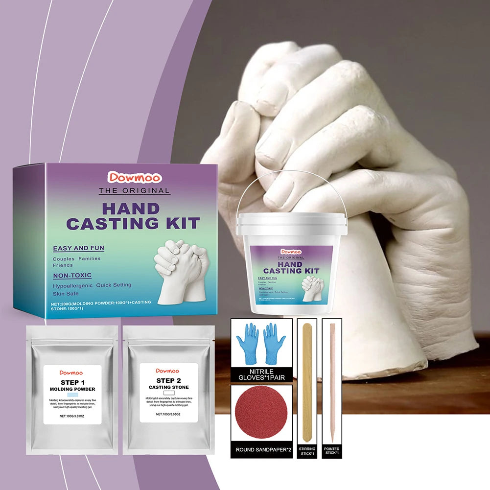 Hand Casting Kit – Couples & Family Plaster Mold Keepsake
