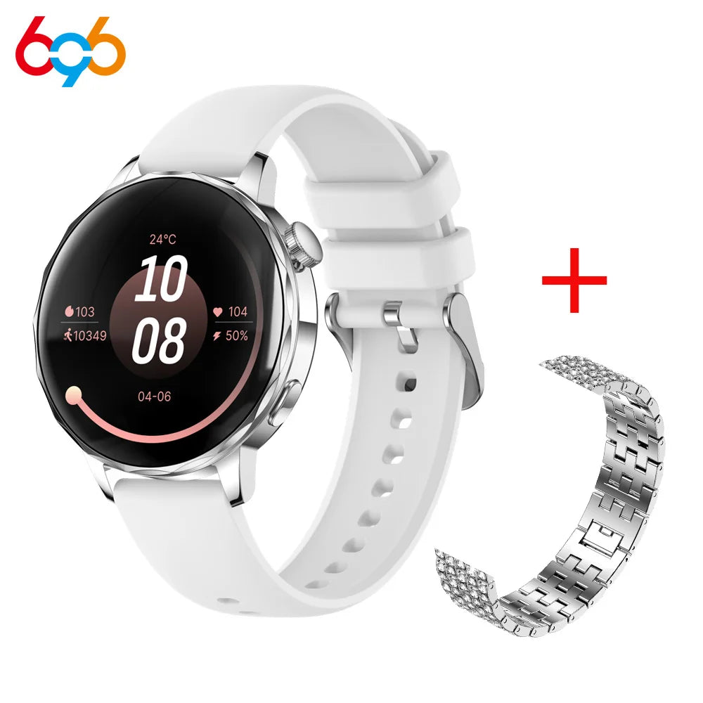 696 Fashion Smart Watch Women Blue Tooth Call Sports Fitness Bracelet Waterproof Music Heart Rate Sleep Lady Health Smartwatch Oasis Select SVWHS A SVZS5M