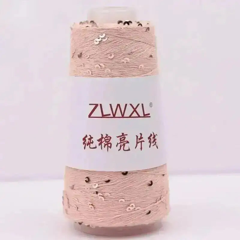 50g Sequin Cotton Yarn DIY Knitted Decoration Hand Crochet Ткань 400M 3mm Oasis Select