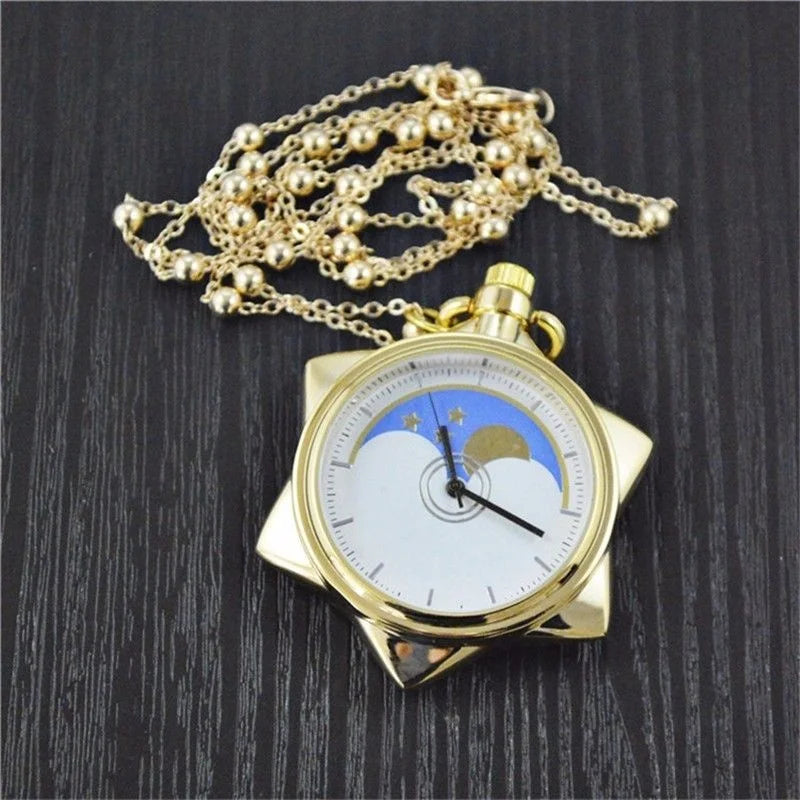 Hexagonal Star Quartz Pocket Watch Necklace – Crystal Star