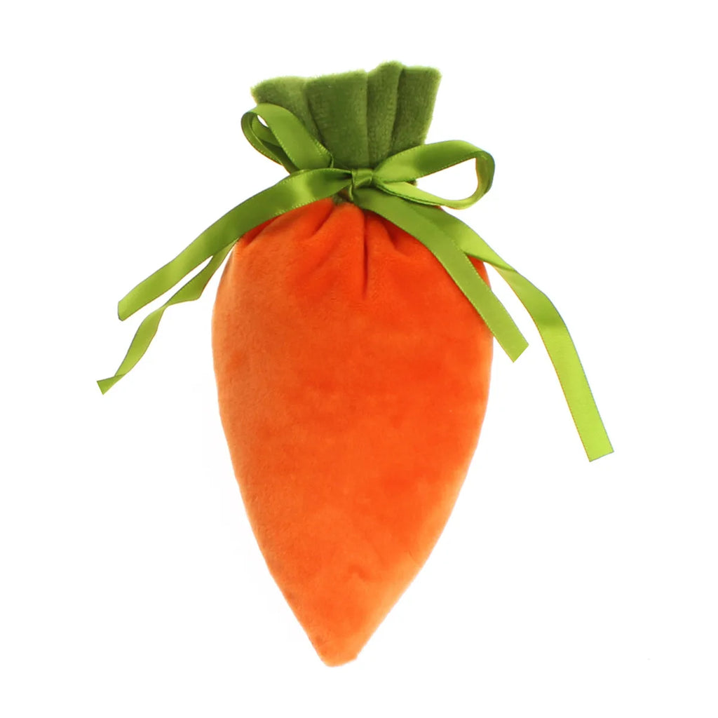 Easter Carrot Drawstring Gift Bag | Cute Velvet Candy Bag