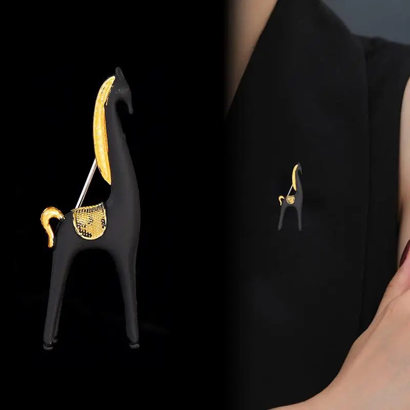 Creative Animal Horse Brooch Fashion Personality Pony Pin Men And Women Accessories Holiday Gift Oasis Select