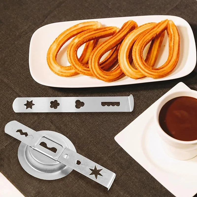 3-Pc Stainless Steel Cookie Press Attachment for Size 5 Grinder