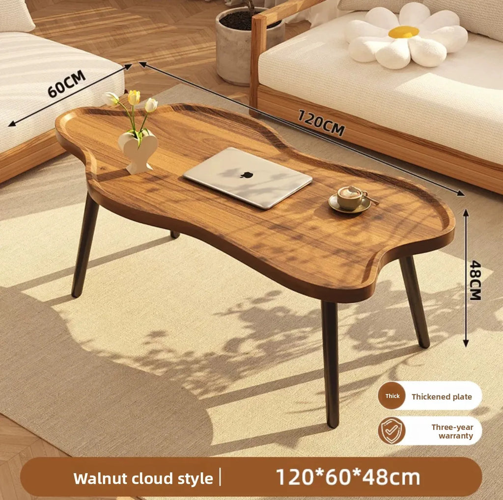 Multi-functional Cloud coffee table living room home sofa side table modern table sturdy and durable Oasis Select Walnut 120