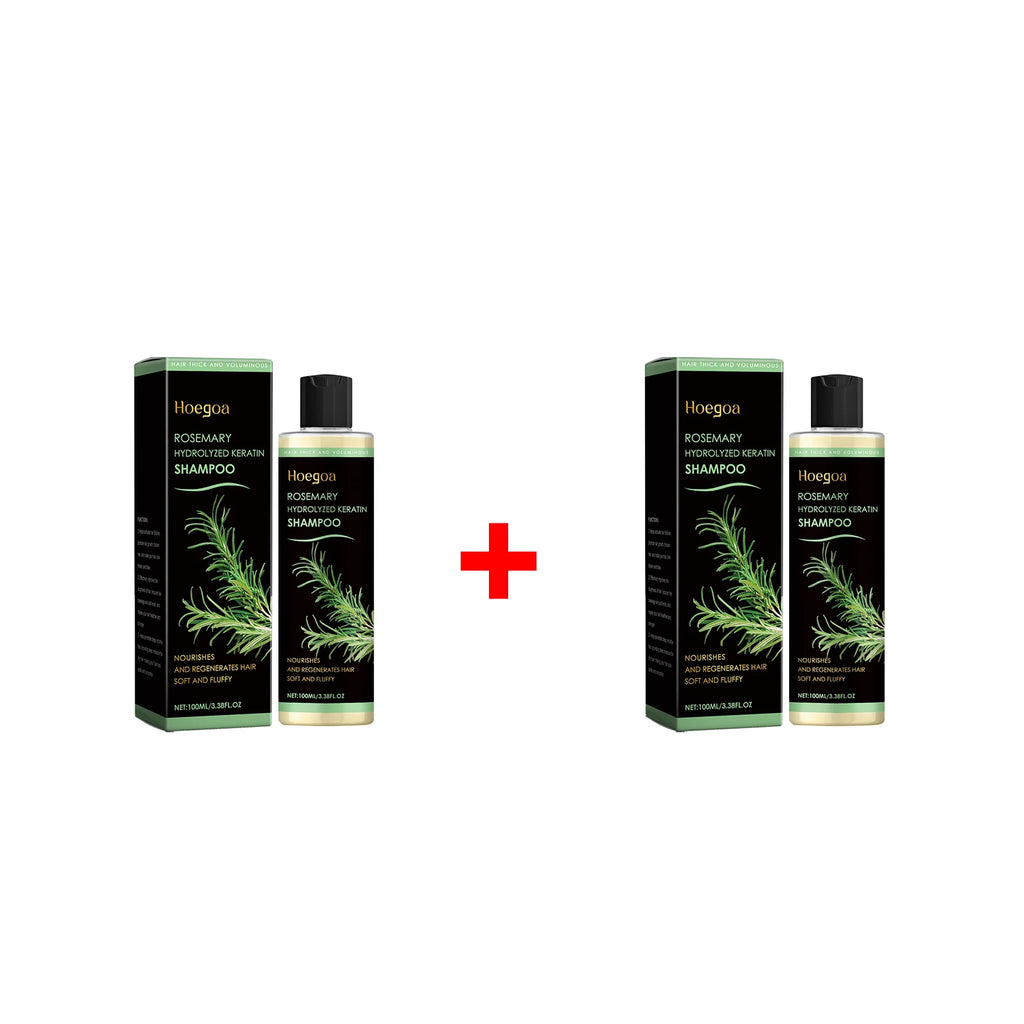 Rosemary Hydrolyzed Keratin Shampoo Nourushes Regenerate Hair Fluffy Oil Control Cleansing Scalp Refreshing Thickening Shampoo Oasis Select 2pcs