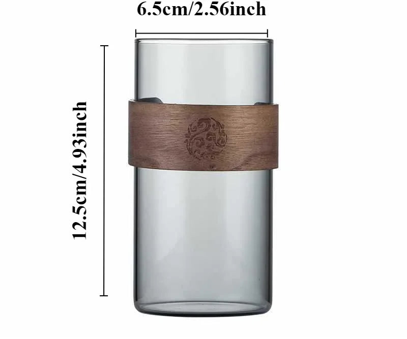 Heat-resistant Glass Tea Cup High Borosilicate Main Cup Tea Tasting Cup Walnut Handle Kung Fu Tea Cup Oasis Select 300ml 201-300ml