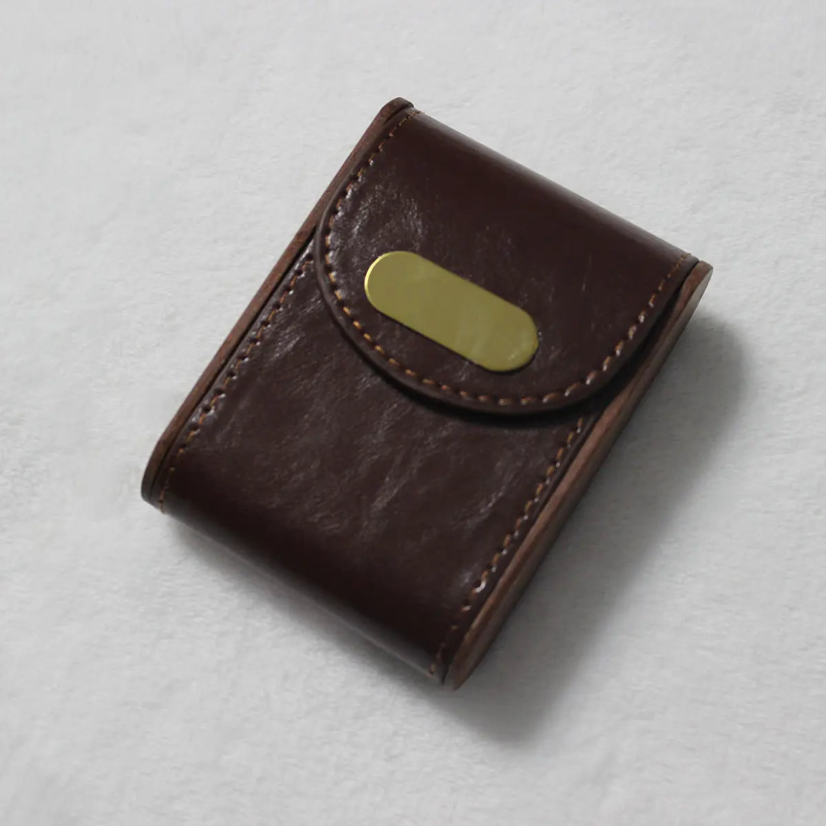 Creative Retro Leather Men's Cigarette Case Moisture Resistance Simple Short Protective Case Smoking Accessories Oasis Select brown