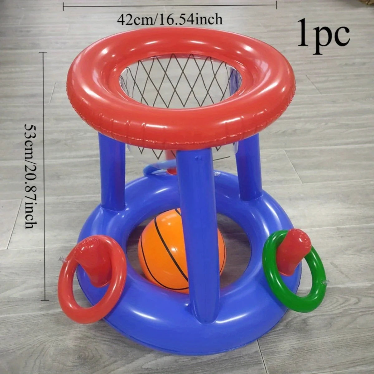 Inflatable Water Basketball Hoop – Pool Toy for Kids & Family