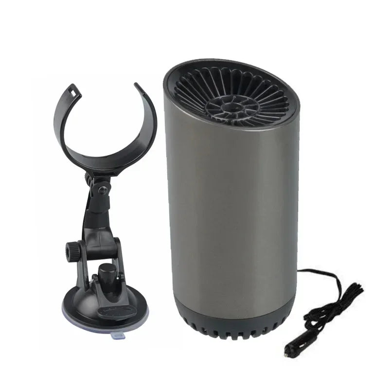 Electric Defogger Heater 12V 2in1 Car Heater Fan Dryer Windshield Defroster Anti Fog Fan for Car Truck Heating System Oasis Select With bracket 12V