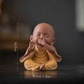 Purple Clay Little Monks Figurines Zen Tea Room Counter Desktop Tea Play Decorations Чаепитие Oasis Select 2