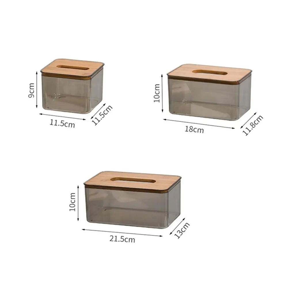 Simple Rectangular Clear Tissue Box Square Paper Box Living Table Tissue Box Paper Storage Tools Tissue Holder Oasis Select