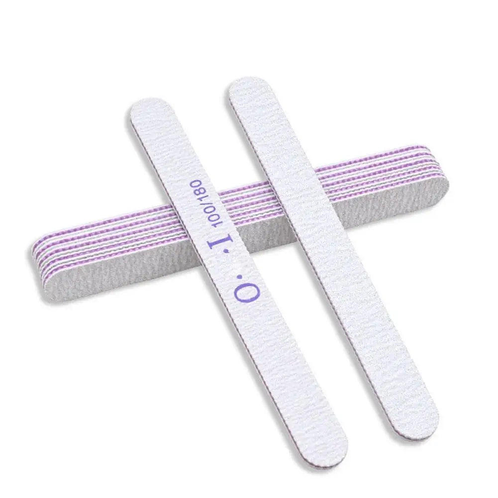 10PCS Nail Files 100/180, Professional Nail File and Buffers, Reusable Double-Sided Emery Board for Nail Manicure Kit for Women Oasis Select A