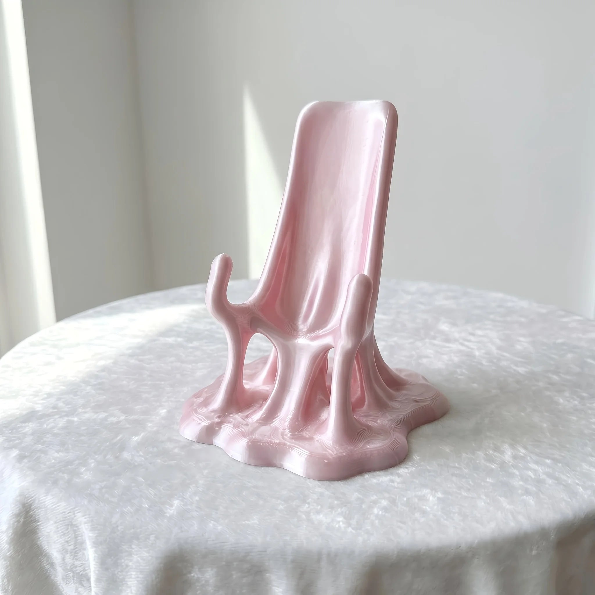 Melting Liquid Fluid Phone Stand 3D Printed Portable Desktop Cell Phone Holder Mobile Cradle Home Office Kawaii Table Decor Gift Oasis Select