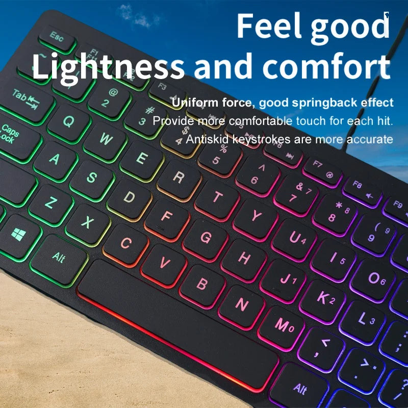 78Keys Wired Mini Keyboard, Chocolate Keycaps, Polychrome Backlight, Slim&Quiet, Multi-scene Application, USB, Compatible Laptop Oasis Select