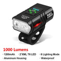 T6 LED Bicycle Headlight USB Rechargeable Plastic Flashlight Cycling High & Low Beam Bike Light Accessories Oasis Select BK02 T6 LED