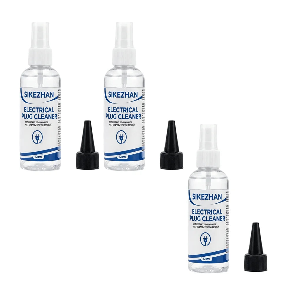 120ml Electronic Contact Cleaner Spray Fast Drying No Residue Degreaser for Car Plugs Connectors PCB Circuit Boards Deoxidizer Oasis Select XP5023-3PCS