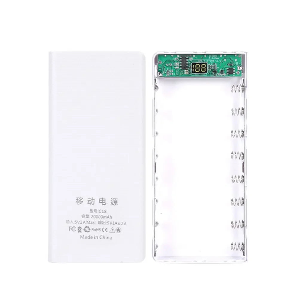 Box 8x18650 Battery Power Bank Holder Charger Box Battery Charger Box Power Bank Shell Battery Storage Boxes Power Bank Case Oasis Select