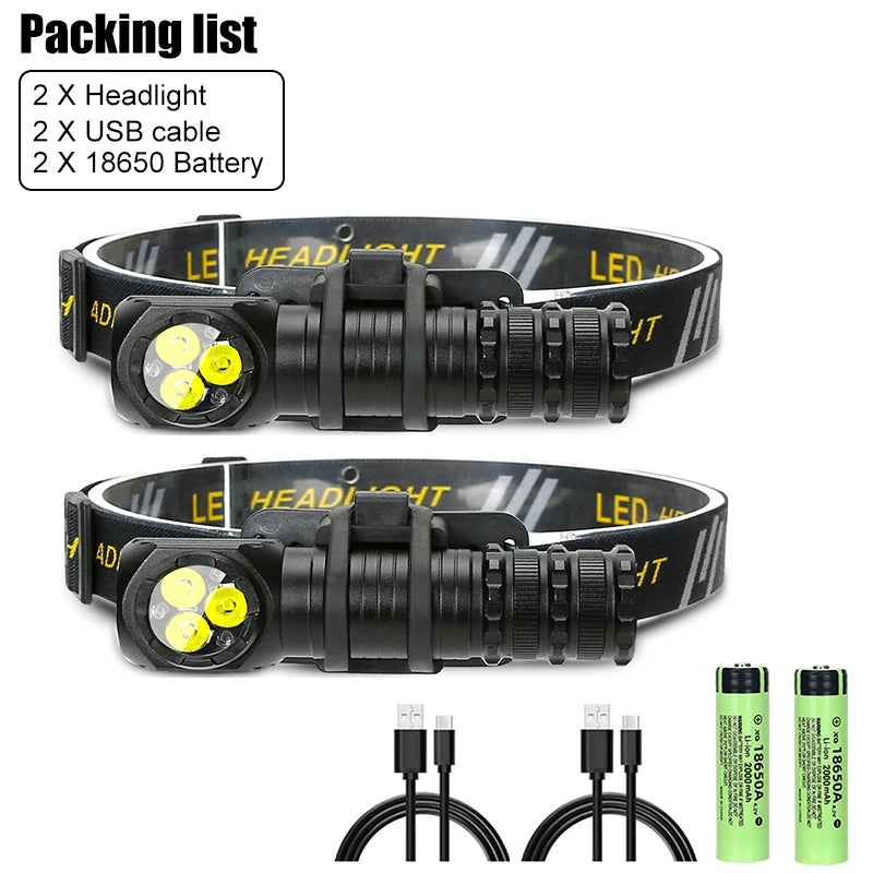 1300LM Rechargeable LED Headlamp | Magnetic & Waterproof