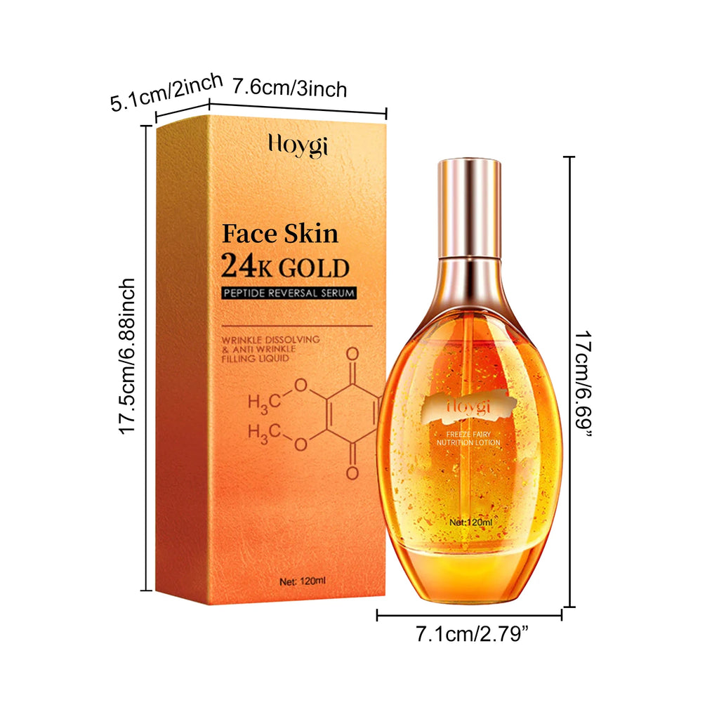 24K Gold Peptide Face Serum – Anti-Aging, Firming & Brightening Gold Peptide Face Serum Oasis Select