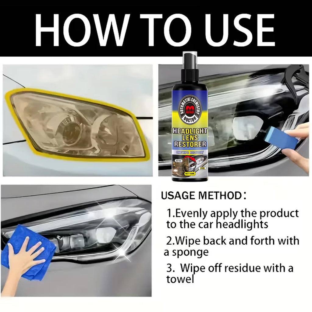 100ml Headlight Restoration Kit – Polish & Protect Car Lenses Headlight Restoration Kit Oasis Select