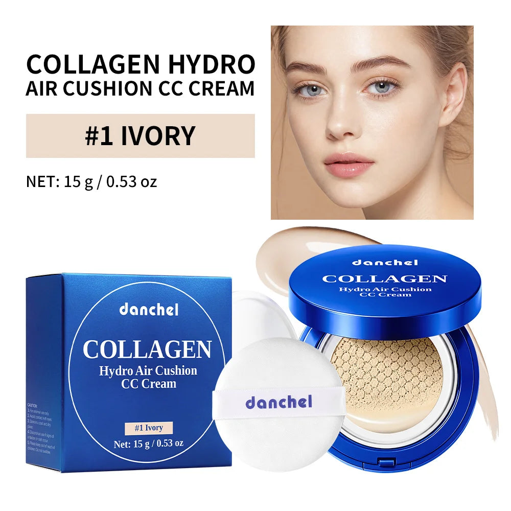 Collagen CC Cream Air Cushion Foundation – Hydrating & Brightening Air Cushion Foundation Oasis Select 1ivory