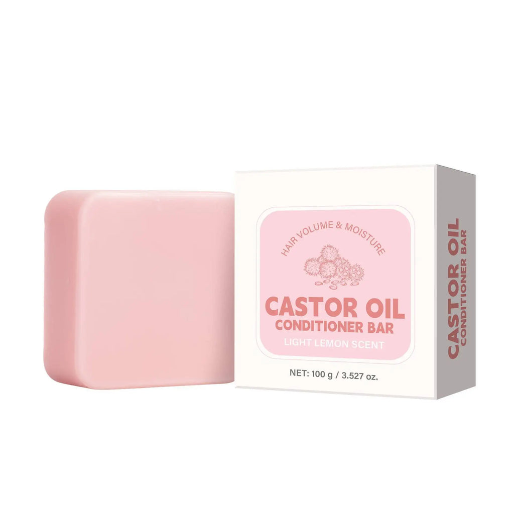 Castor Oil Conditioner Soap Bar,Moisturizing Nourishing Solid Shampoo,Strengthen Hair Roots Care,For Dry Frizzy Damaged Hair Oasis Select Hair Soap 100g