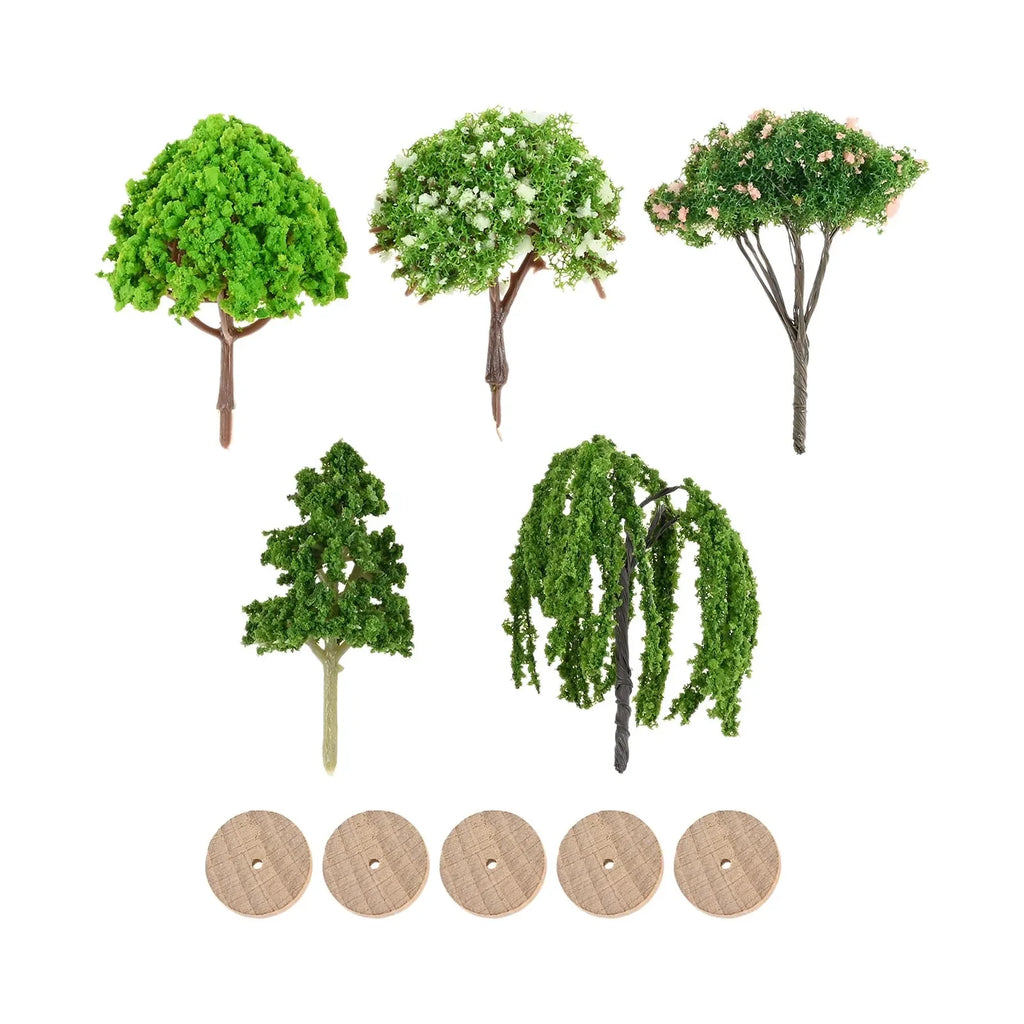 5Pcs Miniature Garden Mini Simulation Landscape Trees Fits for Architectural Model Decoration,scene Layout,DIY Activities Oasis Select