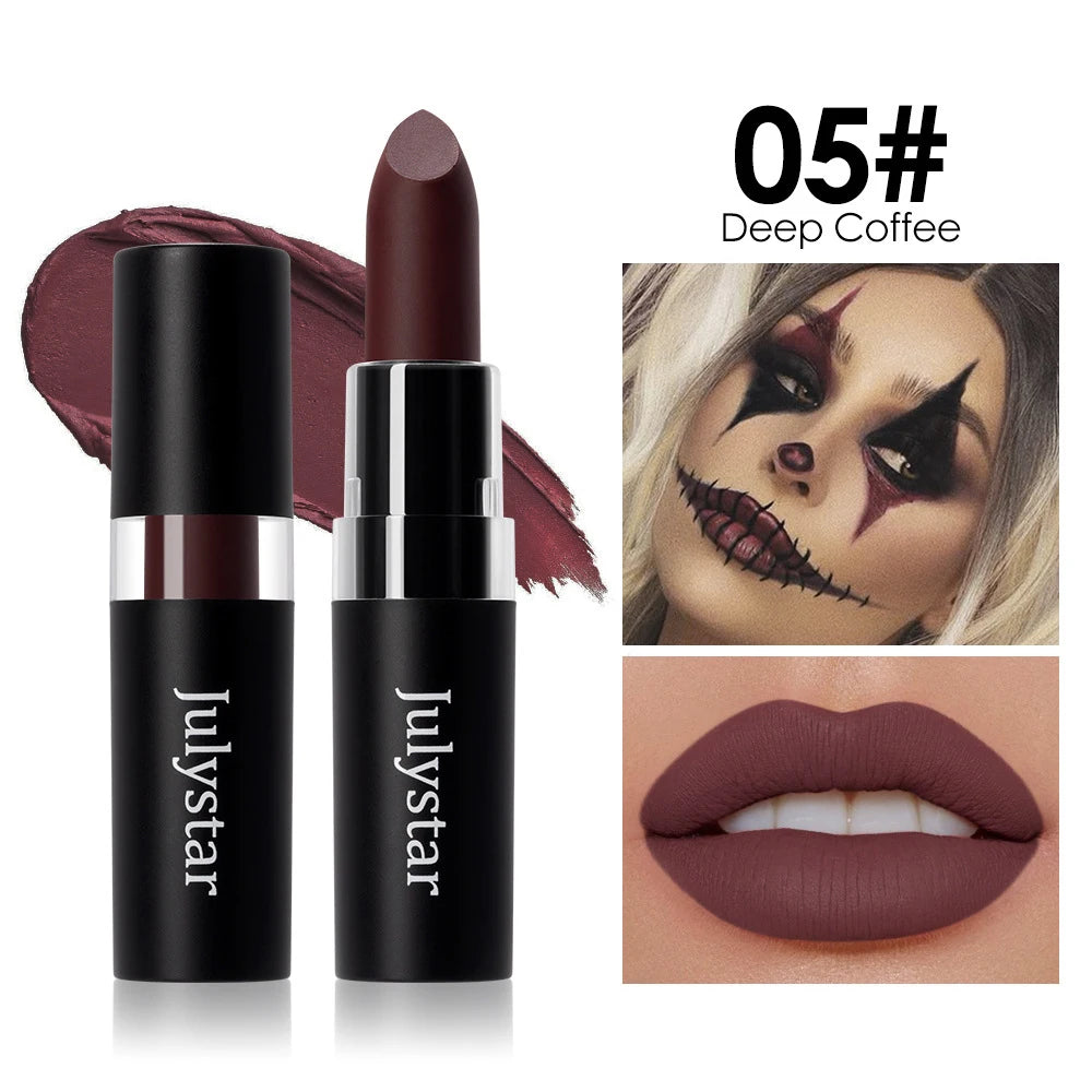 Matte Lipsticks 12 Colors Waterproof Long Lasting Lip Stain Non-stick Cup Sexy Red Black Lipstick Pigment Lip Cosmetics Oasis Select 05