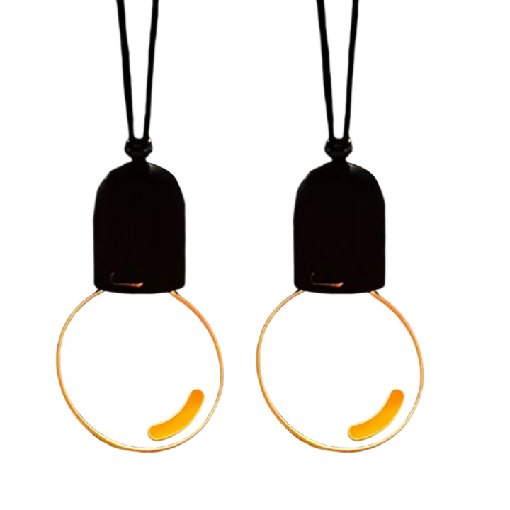 Retro Bulb Car Rearview Mirror Pendant – Warm White LED